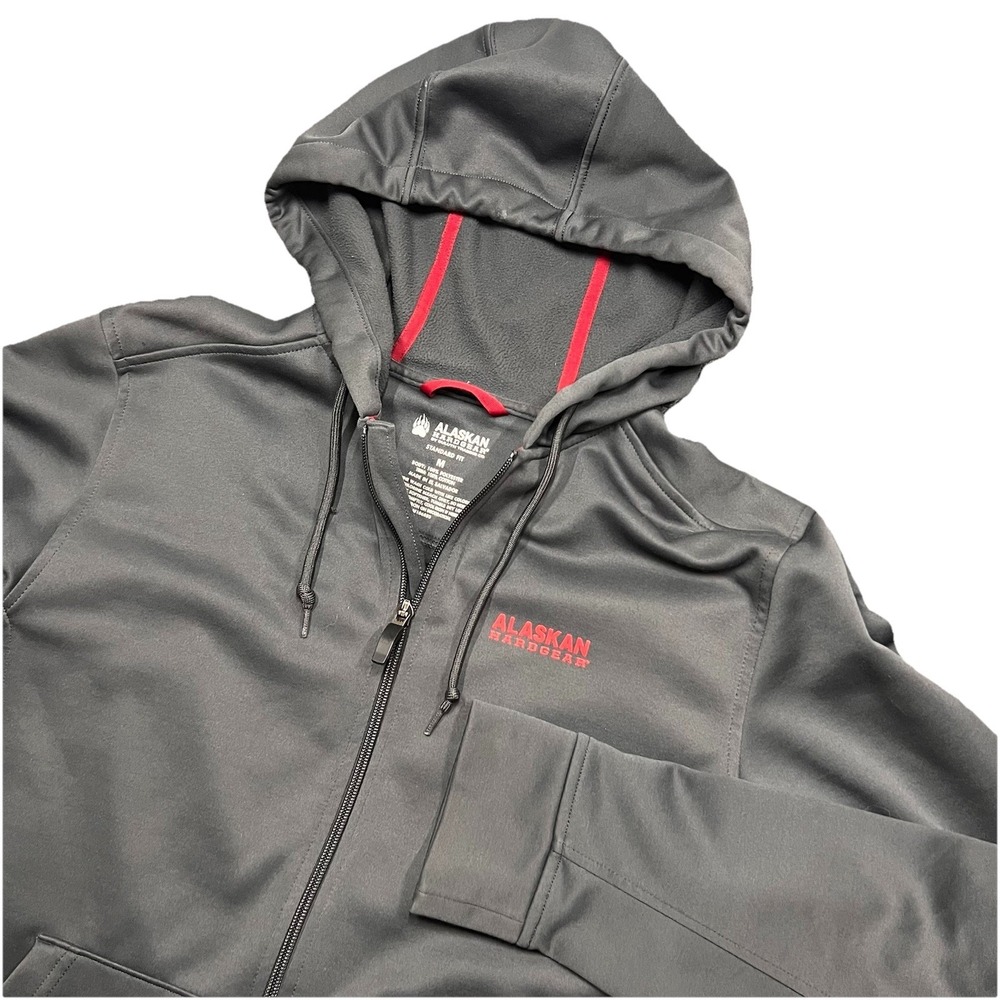 Alaskan Hardgear AKHG Men's Hoodie Medium Full Zip Jacket Grey Duluth Read Shirt